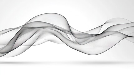 Abstract grayscale flowing wave design.