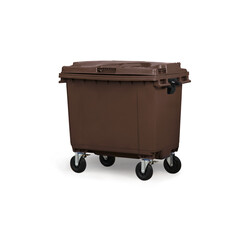 Durable Brown Residential and Commercial Waste Bin with Wheels for Easy Transportation and Efficient Waste Management