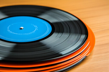 Spinning Vinyl Records Illustration