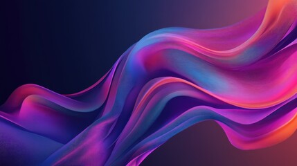 A dynamic holographic projection with abstract motion graphics, blending soft gradients and bold transitions