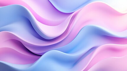 Obraz premium Abstract Pastel Waves Flowing Softly