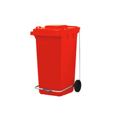 High-Quality Red Industrial Dumpster on Wheels for Efficient Waste Management and Disposal in Commercial and Industrial Settings