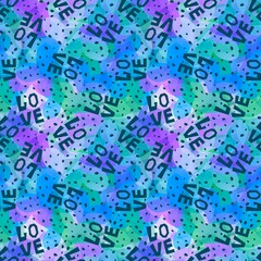 Valentine hearts seamless 14 February love pattern for wrapping paper