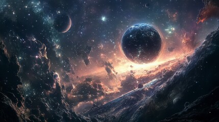 Cosmic Wonder: Planet Emerging from Nebula