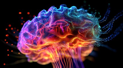 Obraz premium The holographic art of brain
