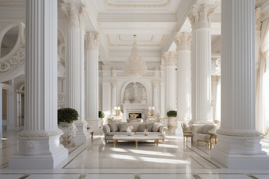 Palace interior background columns hall