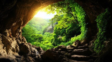 The cave in the jungle