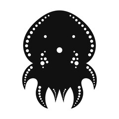 Octopus silhouette vector illustration