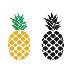 Obraz premium Minimalist pineapple vector art illustration