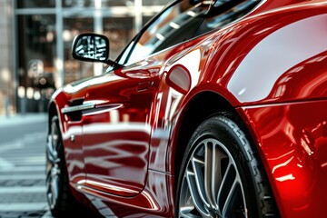 Expert car body repair specialist skillfully removes dents from fenders with precision and care