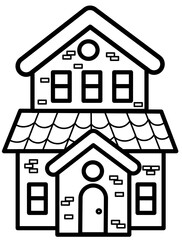 Printable house coloring page for kids