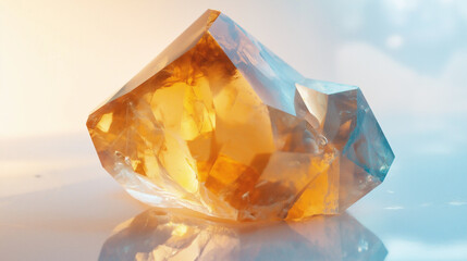 topaz gemstone isolated on white background