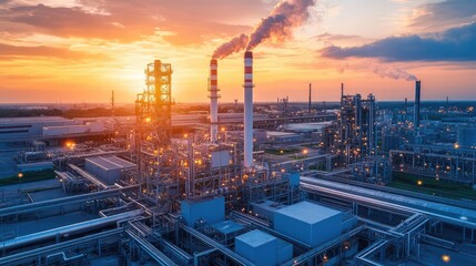 A hydrogen plant providing power to a nearby industrial zone, clean energy flowing through pipelines