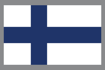 Finland flag, The flag of Finland, Flag of Finland national country symbol illustration Vector, Rectangle Finland flag illustration, Flat vector illustration
