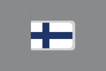 Obraz premium Finland flag, The flag of Finland, Flag of Finland national country symbol illustration Vector, Rectangle Finland flag illustration, Flat vector illustration 