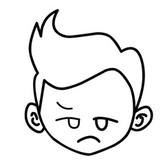 character of person angry with cute anime style