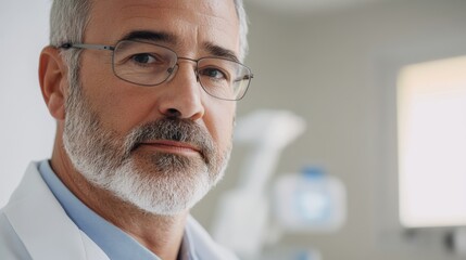 Experienced Male Medical Doctor in a Modern Hospital Clinical Setting