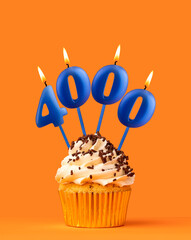 Number of followers or likes - Candle number 4000