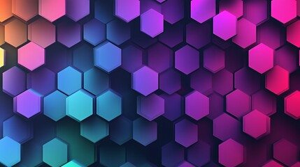 Fototapeta premium Abstract Colorful Hexagon Pattern Background