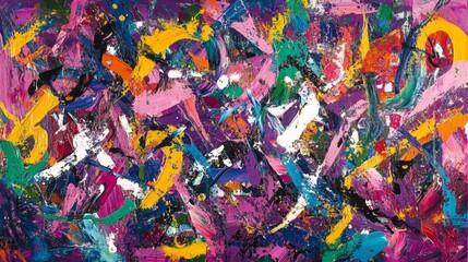 Obraz premium Abstract Colorful Impasto Acrylic Painting Texture