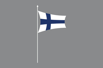 Finland flag, The flag of Finland, Flag of Finland national country symbol illustration Vector, Rectangle Finland flag illustration, Flat vector illustration
