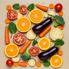 vegetables and fruits