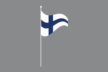 Fototapeta premium Finland flag, The flag of Finland, Flag of Finland national country symbol illustration Vector, Rectangle Finland flag illustration, Flat vector illustration 