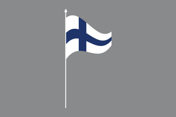 Fototapeta premium Finland flag, The flag of Finland, Flag of Finland national country symbol illustration Vector, Rectangle Finland flag illustration, Flat vector illustration 