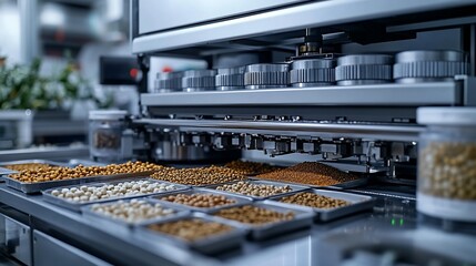 Fototapeta premium Automated Seed Sorting Machine Processes Various Grains