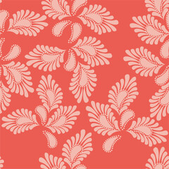 Seamless vector pattern print wallpaper background with paisley ornament ethnic art decor design	