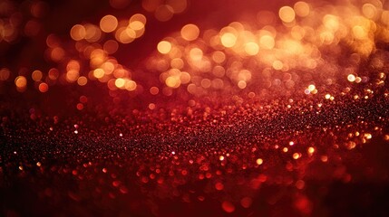 Red glitter bokeh background.