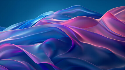 Mesmerizing Abstract Colorful Waves Illustration with Velvet Textures for Digital Design and Art Backgrounds