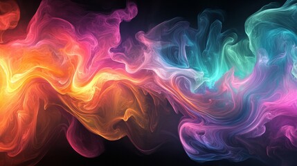 Obraz premium Abstract Colorful Swirling Smoke Design Image