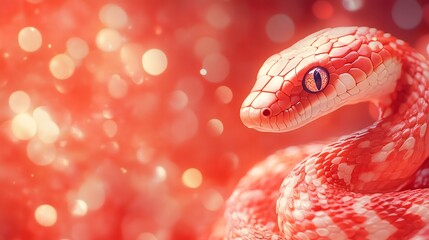 Obraz premium Close up of a red snake