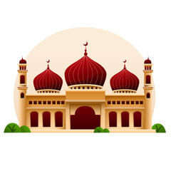 Eid Mubarak or Eid Al Fitr illustration. Holy Day for Muslim and Islamic People.