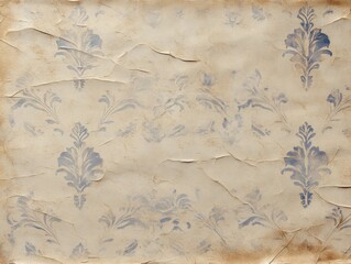 Vintage victorian wallpaper pattern showing subtle signs of age and wear