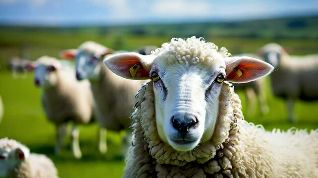 a sheep in a field