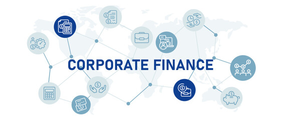 Corporate finance company accountability planning budgeting asset allocation in business financial strategy and calculation