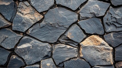 Obraz premium Dark Grey Stone Wall Irregular Texture Pattern