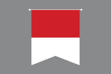 Indonesia flag, The flag of Indonesia, Flag of Indonesia national country symbol illustration Vector, Rectangle Indonesia flag illustration, Flat vector illustration
