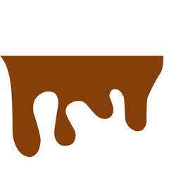 Hand drawn Melted Chocolate Drip Liquid Element