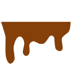 Hand drawn Melted Chocolate Drip Liquid Element