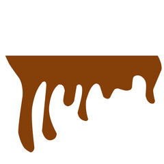 Hand drawn Melted Chocolate Drip Liquid Element