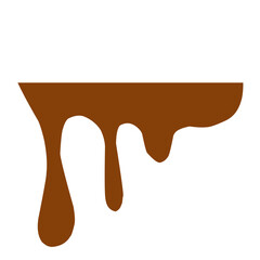 Hand drawn Melted Chocolate Drip Liquid Element