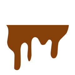 Hand drawn Melted Chocolate Drip Liquid Element