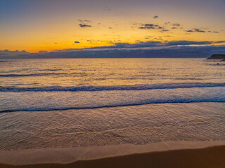 Aerial Sunrise at the Seaside in Malua Bay