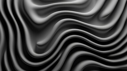 Obraz premium Abstract Horizontal Wavy Lines Pattern in Black and White