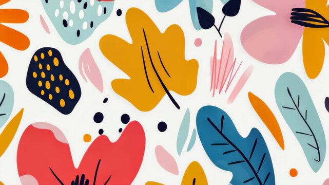Bright and fresh minimalist floral print, a trendy seamless pattern that adds style to any space with its modern vibe.