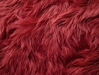 Fototapeta premium A close-up of soft, textured red fur, showcasing its rich color and plush appearance.