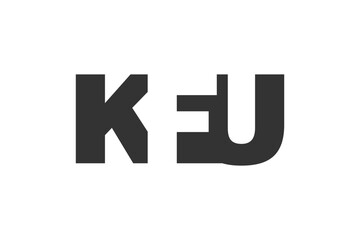 KFU logo design. Initial letter K F U bold font style for tech startups, consulting, corporate branding. Creative company name, headlines typography identity, trendy logotype.
